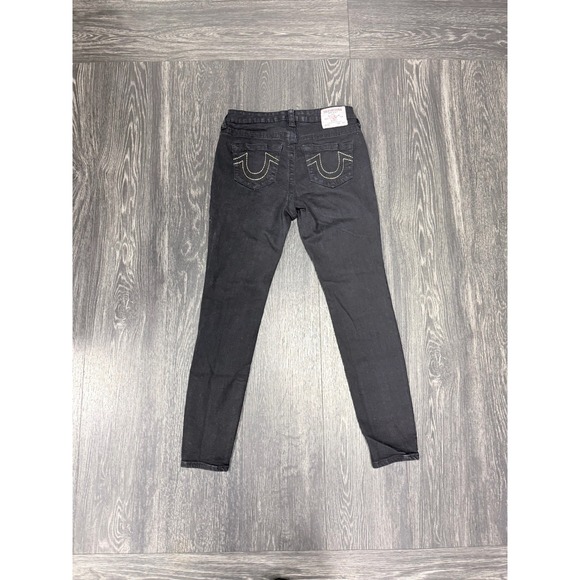 True Religion Jennie Curvy Super Skinny Jeans Black Mid Rise Womens Size 29 - Picture 10 of 12